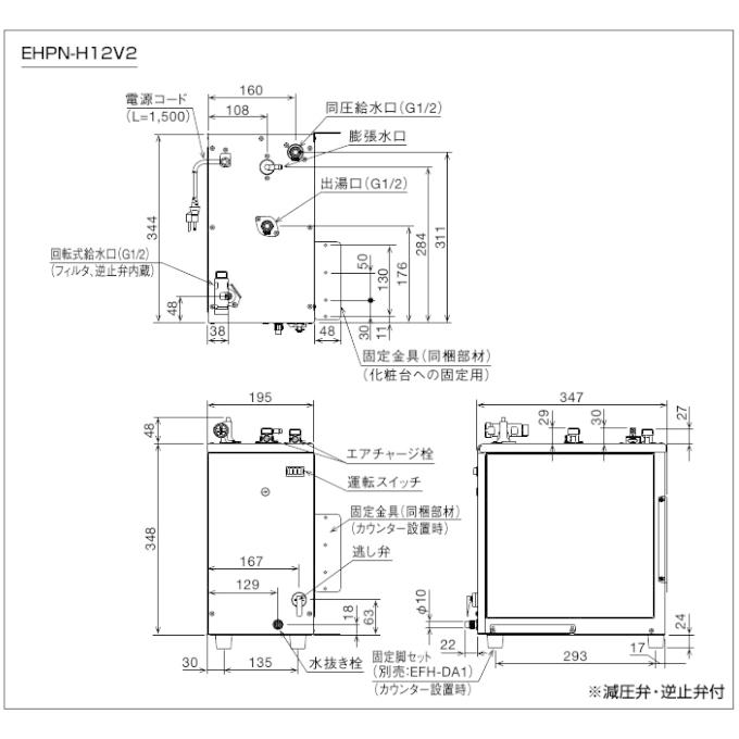 INAX（イナックス） EHPN-H12V2 LIXIL INAX ゆプラス 洗髪用・ミニ