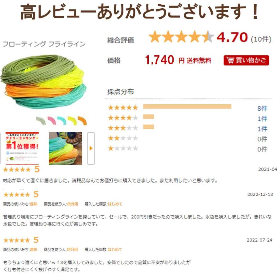 フローティング フライライン ウエイト・フォワード（WF） フライ