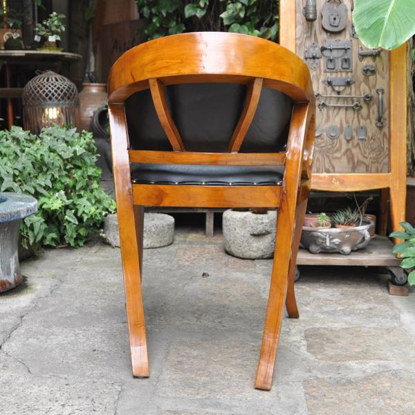 レザーアームチェア 牛革 エレファントチェアUSED 中古 チーク レザー