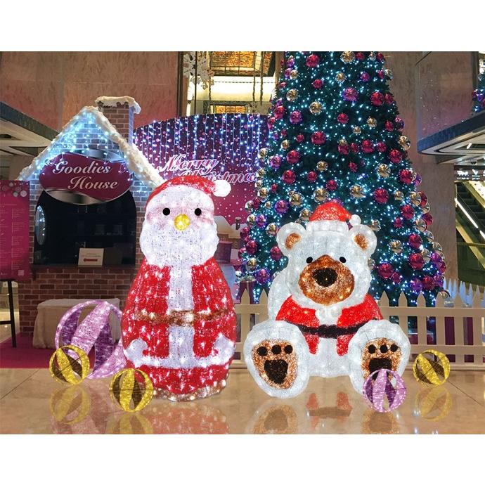 LED クリスタルグロー サンタベア 特大/プロ施工用の熊