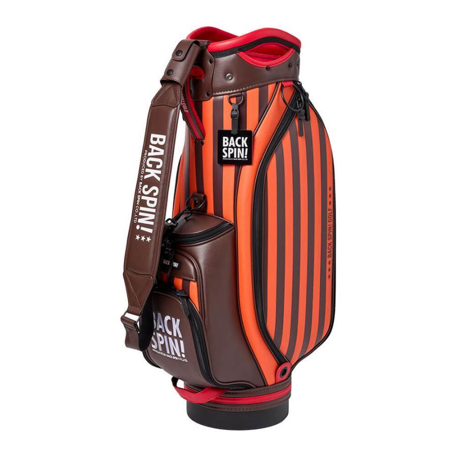 送料無料 2025 バックスピンゴルフ ストライプ キャディバッグ