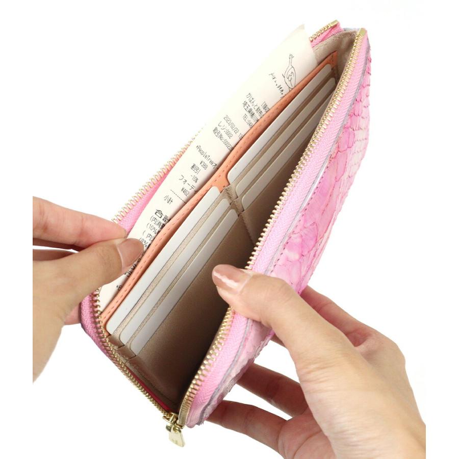 ZOO ズー 篭染め 蛇革 ダイヤモンドパイソン L字ファスナー長財布 zlw