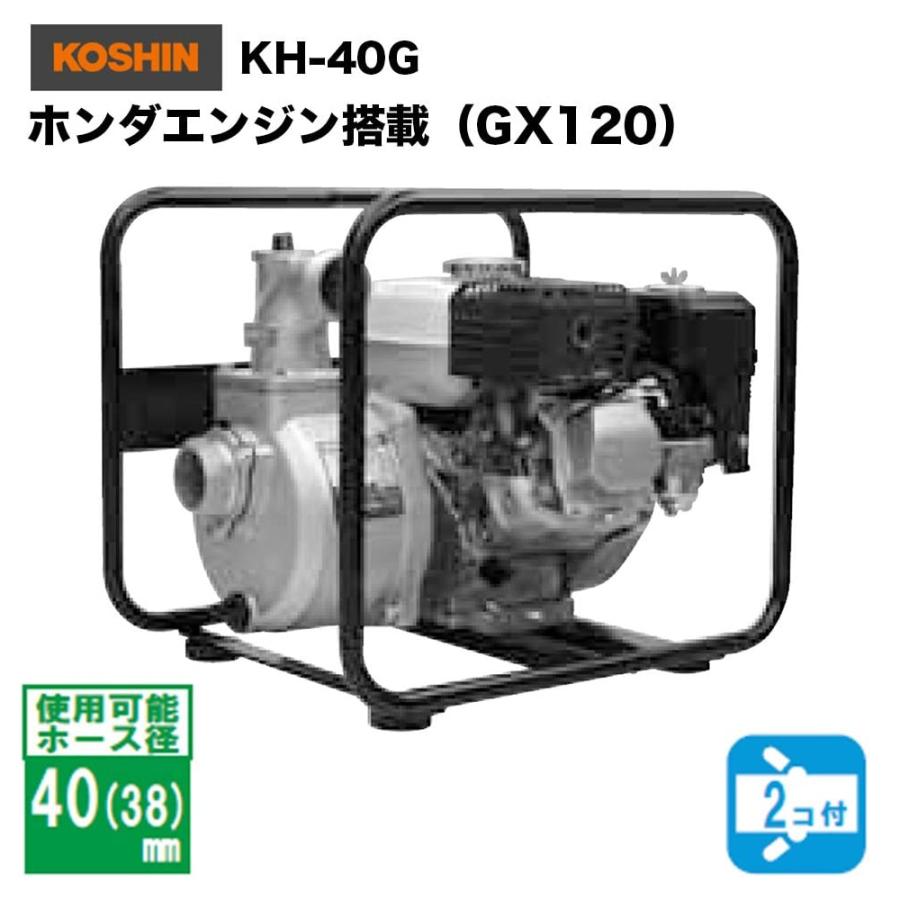 KOSHIN 工進 4サイクル エンジンポンプ ハイデルスポンプ KH-40G 40mm