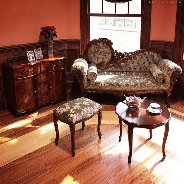 イタリア 家具 ヴェローナクラシック 丸脚リビングキャビネット W87cm