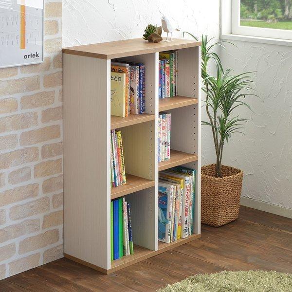 タカシン家具工業 絵本棚 収納 本棚 カントリー 絵本ラック おしゃれ