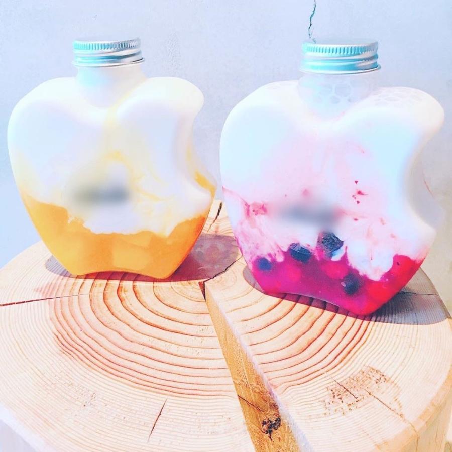 テイクアウト ドリンクボトル おしゃれ ボトル容器 400ml リンゴ