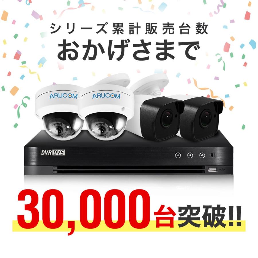 防犯カメラセット 屋外 屋内 1〜4台 210万画素 レコーダー 夜間 有線