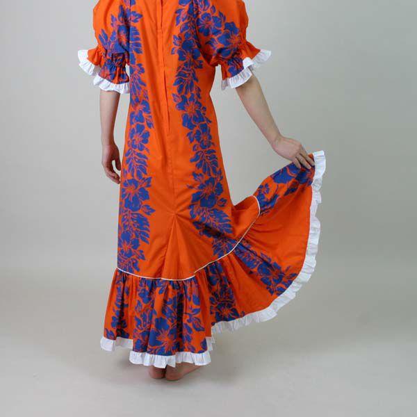 フラダンス衣装 ハワイアン ムームー ワンピース ダンスドレス