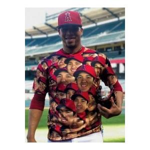 新品]大谷翔平 選手 顔 だらけ Tシャツ 米国直輸入 本物 新品未使用 XL