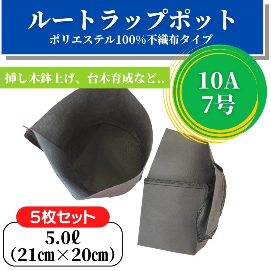 5枚セット】 10A-7号（21cm×20cm）ルートラップポット 100