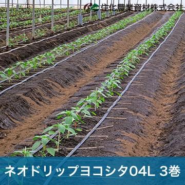 住化農業資材 灌水チューブ ネオドリップヨコシタ04L WB9021 200M × 3