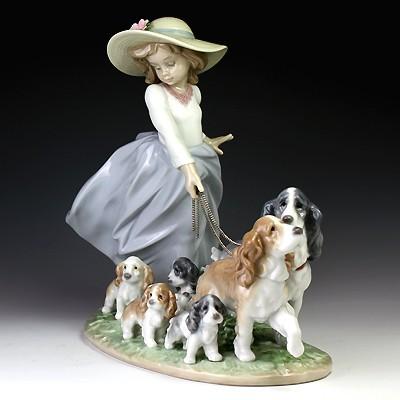 LLADRO（リヤドロ） リヤドロ（Lladro リアドロ 陶器人形 置物） 犬と