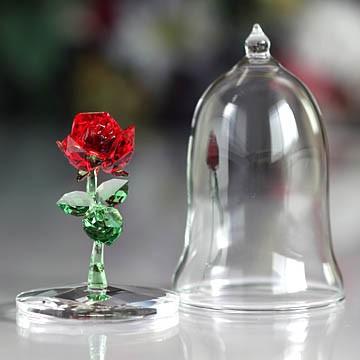 SWAROVSKI（スワロフスキー） 置物（Swarovski） DISNEY 魔法のバラ