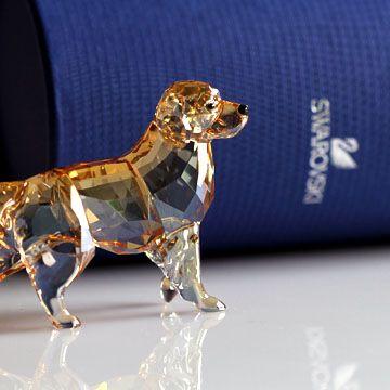 スワロフスキー 置物（Swarovski） 動物 ゴールデン・レトリバー