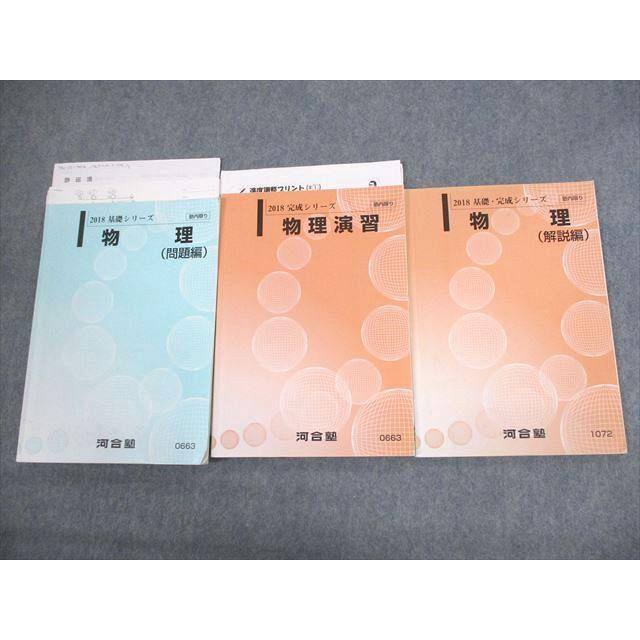 河合塾 物理(問題/解説編)/演習 テキスト通年セット 2018 計3冊 田辺久