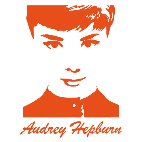 ウォールステッカー オードリーヘップバーン シール : ビッグスマイル