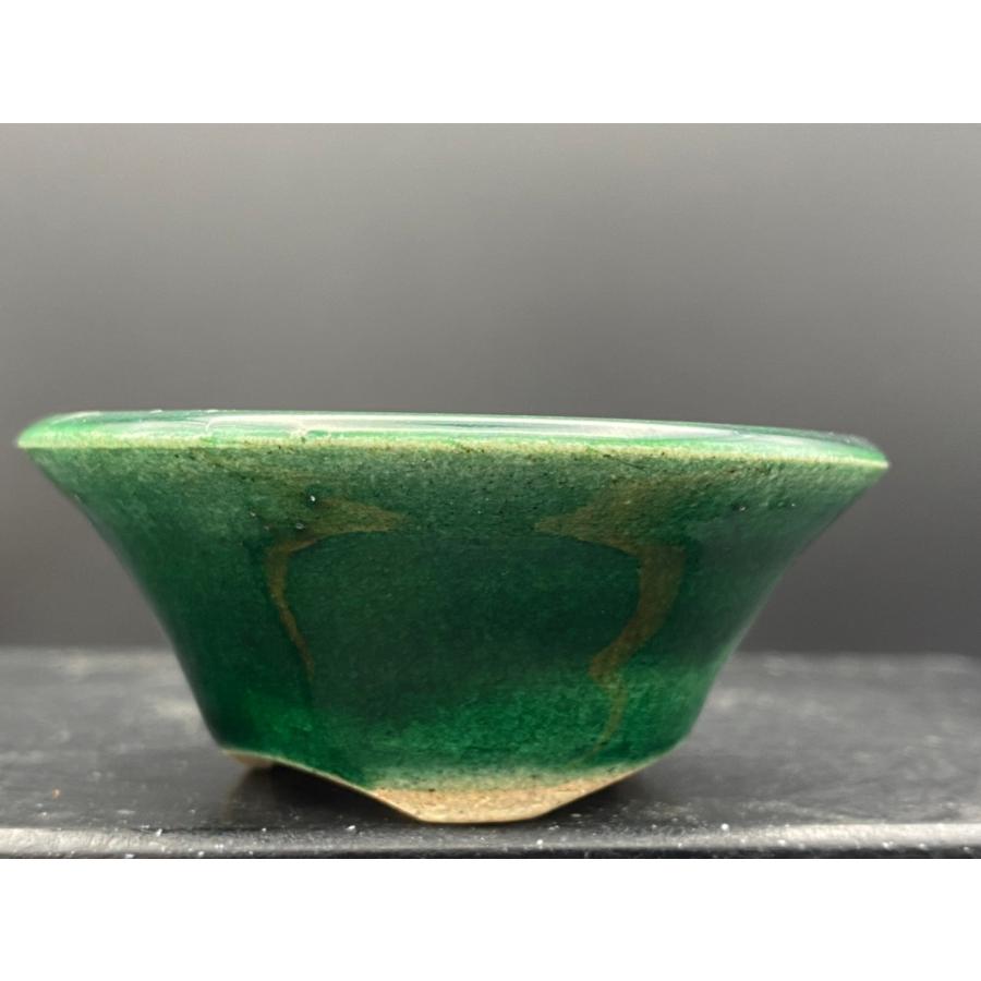 堀江美功 緑釉丸陣笠三足鉢 2.5号(7cm) : 鉢や 暮路空 - 通販 - Yahoo
