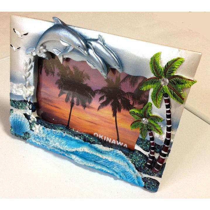 ドルフィン 写真立て パール イルカ 沖縄 南島雑貨 ギフト 南島
