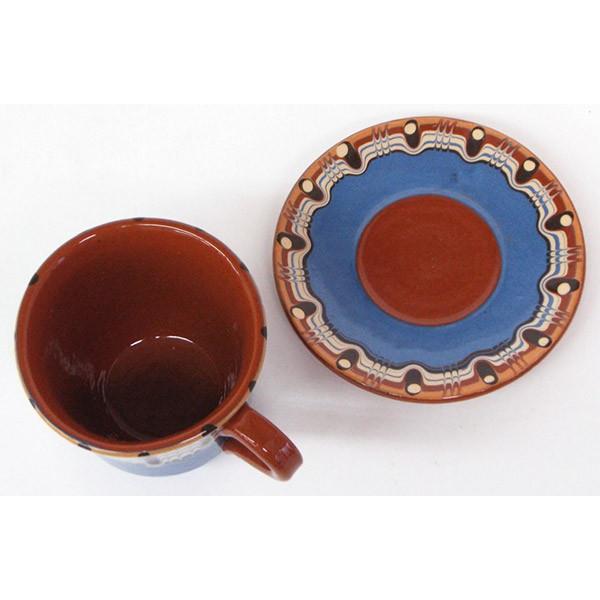 ブルガリア トロヤン陶器 食器 カップ＆ソーサーブルガリア雑貨