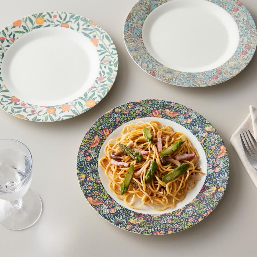 ウィリアム・モリス 割れにくい竹繊維のパスタ皿3枚セット 竹