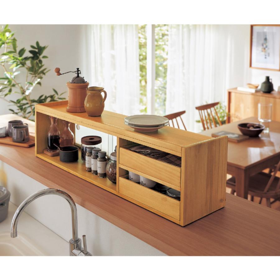 ベルメゾン（BELLE MAISON） キッチンラック キッチンカウンター上収納