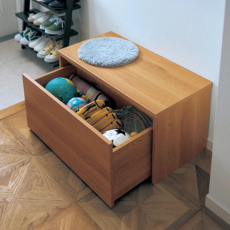 ベルメゾン（BELLE MAISON） 収納ベンチ 収納 ベンチ デスクにもなる