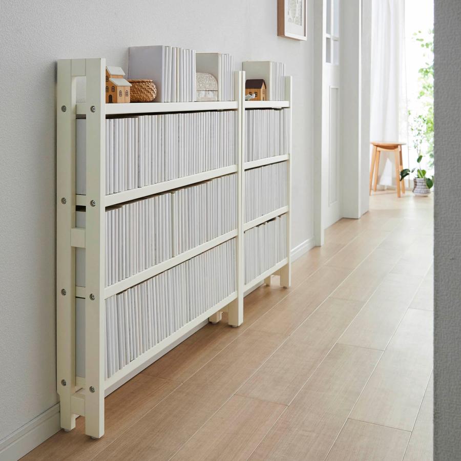 ベルメゾン（BELLE MAISON） 本棚 棚 ラック ブックシェルフ 薄型 収納