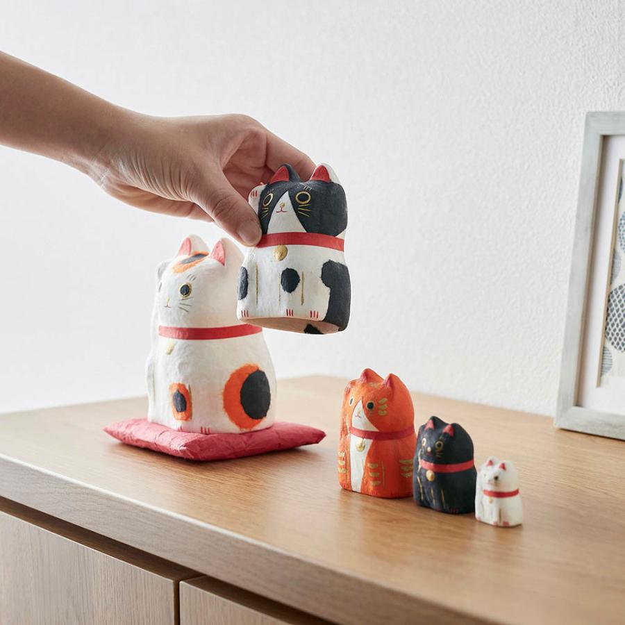 ベルメゾン（BELLE MAISON） 招き猫 インテリア 置物 張り子製法 ねこ