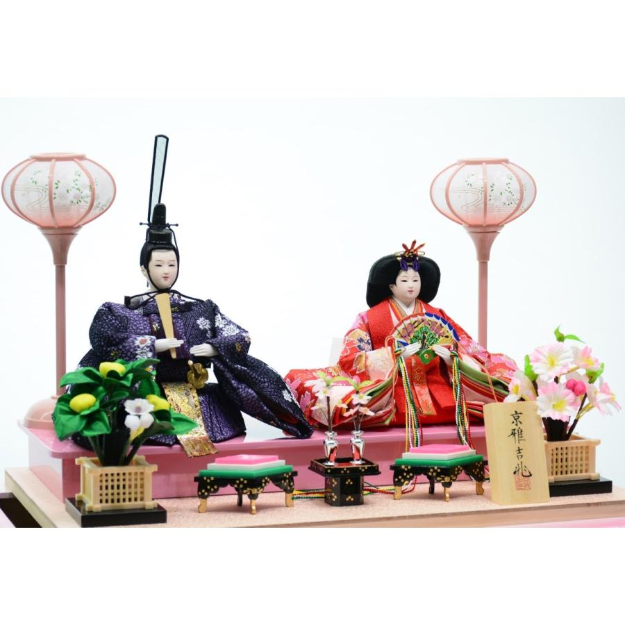 京雅吉兆 雛人形 ひな人形 ケース飾り オルゴール付 コンパクト 親王