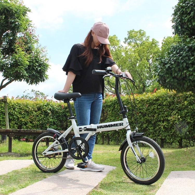 折畳み自転車] HUMMER ハマー｜ノーパンク16インチ折畳自転車WH