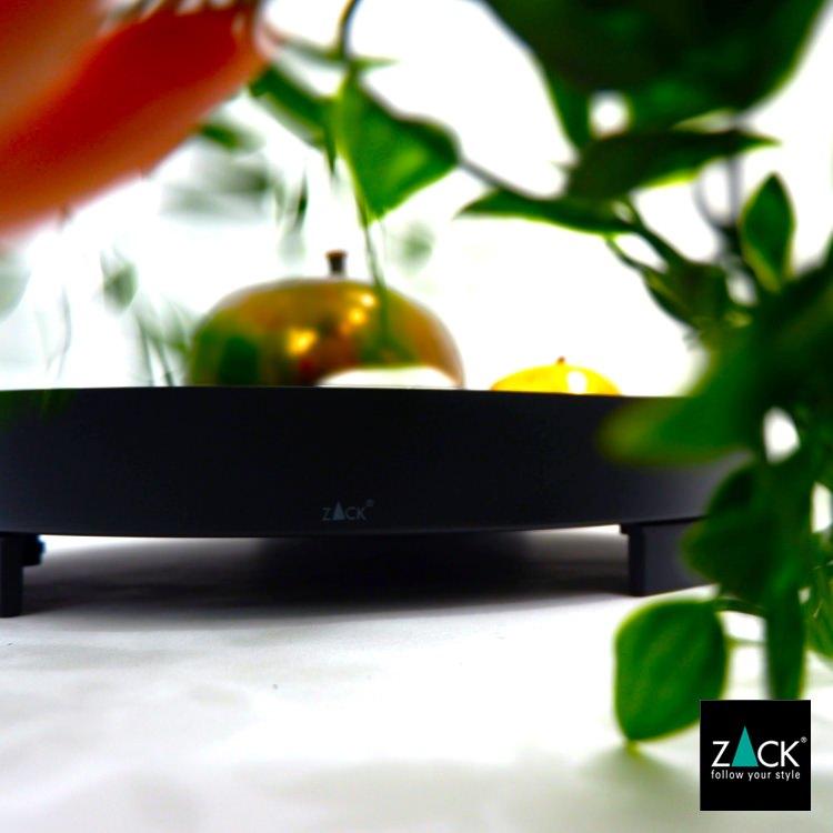 ZACK トレイ ブラック 黒 トレー 丸 お盆 小物置き 卓上 収納 コスメ