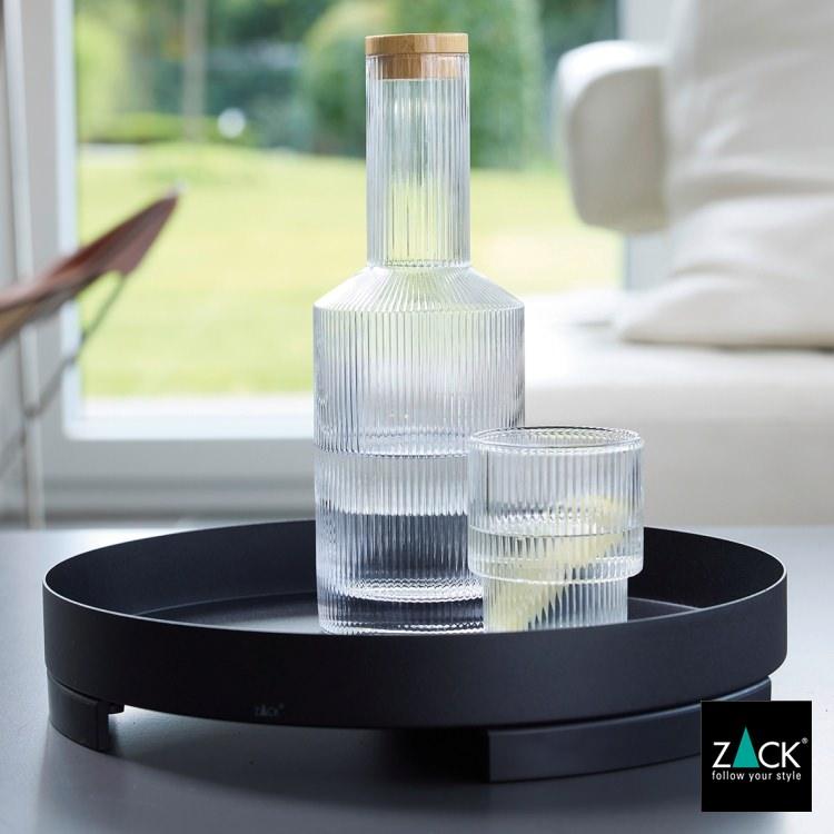 ZACK トレイ ブラック 黒 トレー 丸 お盆 小物置き 卓上 収納 コスメ