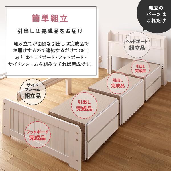 チェストベッド 収納 ベッド シングル ベッドフレームのみ マットレス