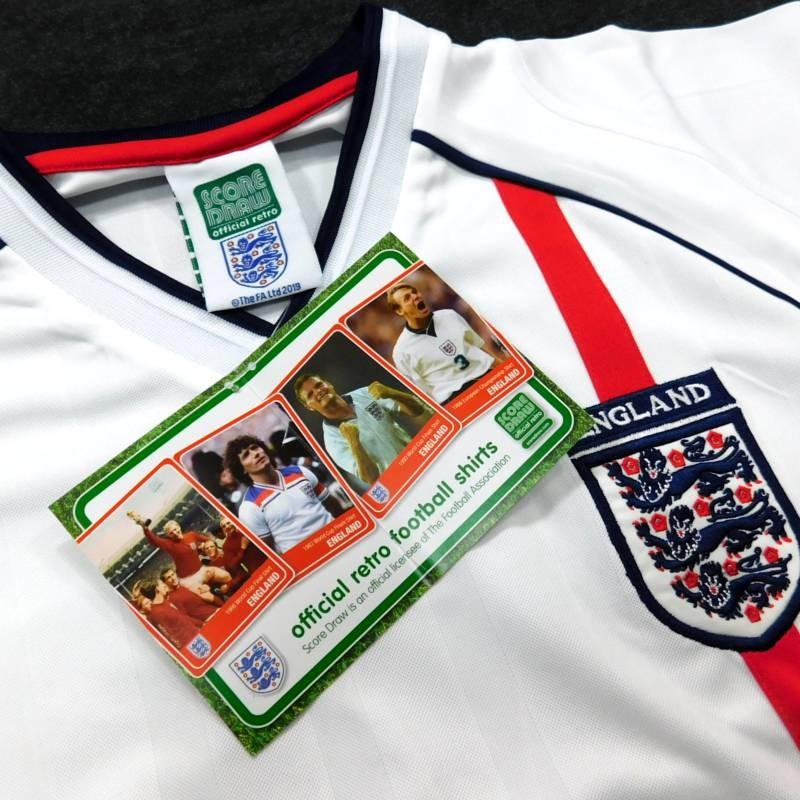 イングランド代表 2002 ホーム 半袖 ユニフォーム 復刻モデル/日韓