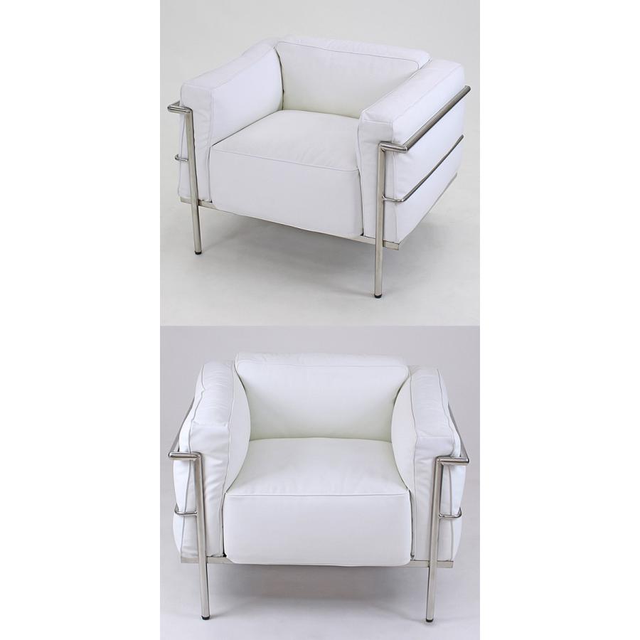 コルビジェデザイン LC3 COMFORT 1P ホワイト 1人掛け シングルソファ