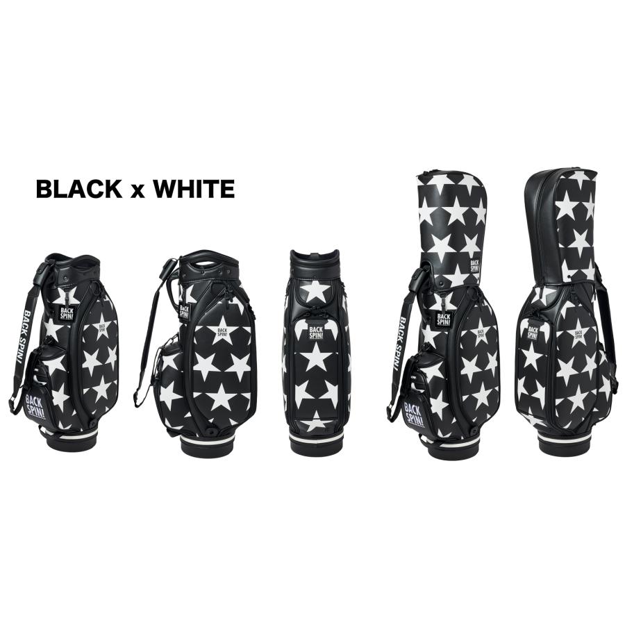 ゴルフバッグ キャディバッグ メンズ レディース 星柄 BACK SPIN