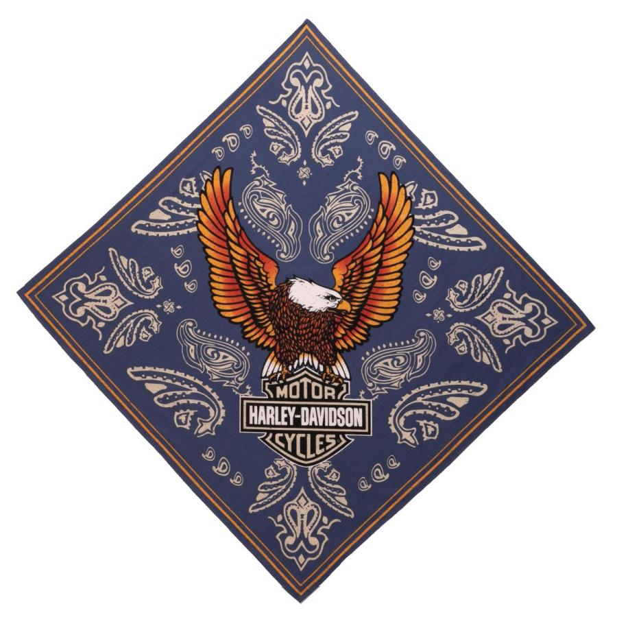 ハーレーダビッドソン純正 バンダナ イーグル ロゴ ペイズリー柄