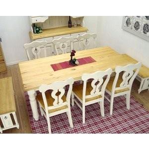 フレンチカントリー 10人掛け用 大型ダイニングテーブル9点セット