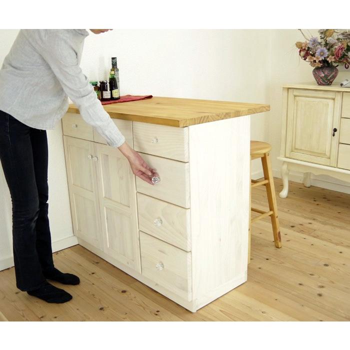 カウンター テーブル lily1058 ミルキーホワイト色 クリスタルガラス