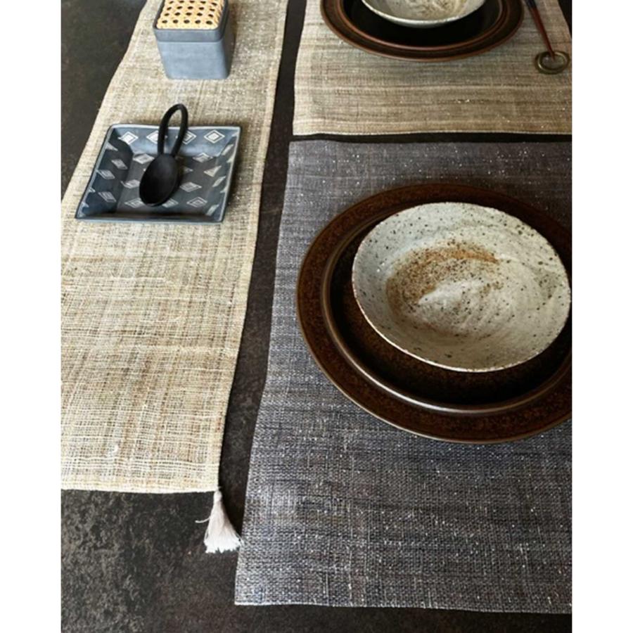 銀糸太布ランチョンマット ランチクロス 日本製 リネン 麻 吸水 銀