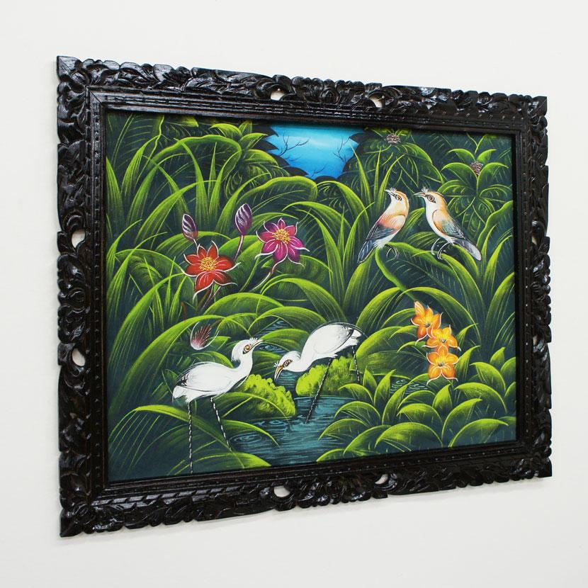 バリ絵画 バリ雑貨絵画 アジアン絵画 バリ雑貨壁飾り アジアン壁掛け