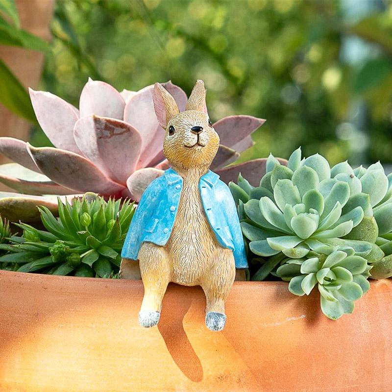 ピーターラビット ポットハンガー おすわり ひっかけ 植木鉢