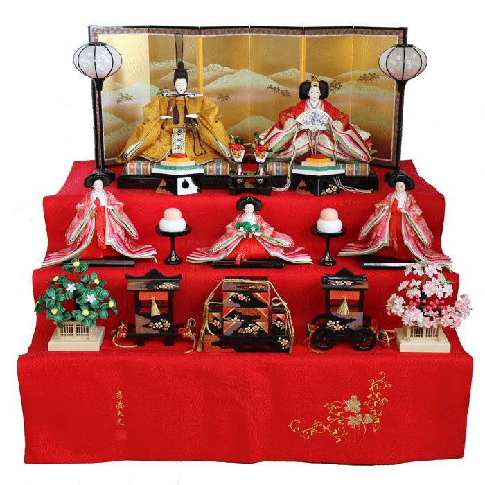 雛人形 吉徳大光 ひな人形 606222 606-222 送料無料 三段飾り 五人飾り