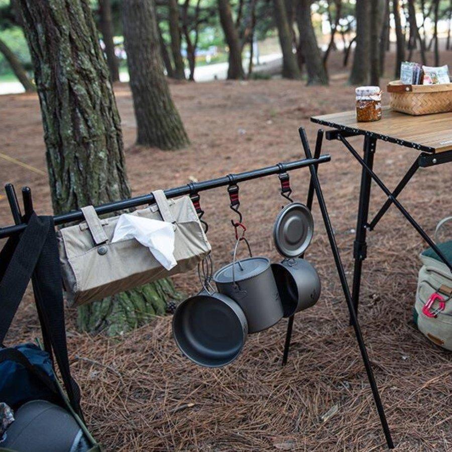 アウトドア インディアンハンガー ハンガーラック Lサイズ フック付き