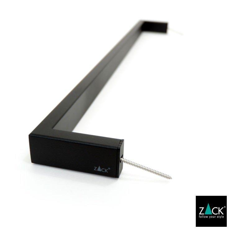 ZACK タオルレール ブラック ワイド タオルホルダー タオル掛け タオル