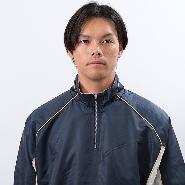 ゼット（ZETT） 中綿ハーフジップジャケット 大人 長袖 保温 グランド