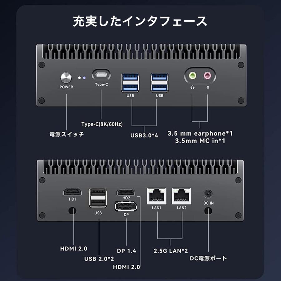 Skynew ファンレスミニpc ミニpc デスクトップパソコン 新品