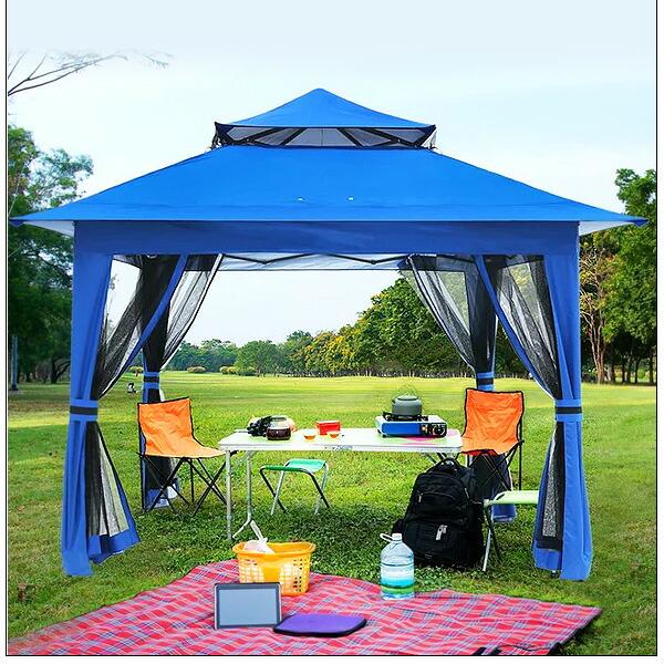 ABCCANOPY ガゼボ テント 3.9×3.9×2.7m パティオ タープ メッシュ
