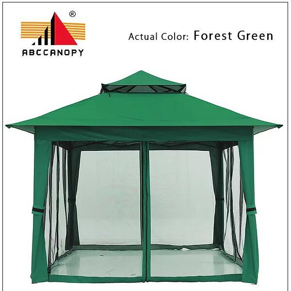 ABCCANOPY ガゼボ テント 3.9×3.9×2.7m パティオ タープ メッシュ