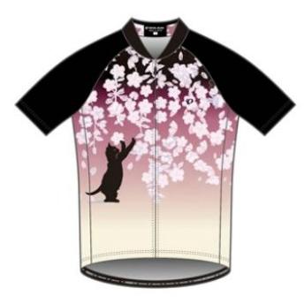 パールイズミ（PEARL IZUMI） 即納S621-B プリントジャージ 12）桜と猫